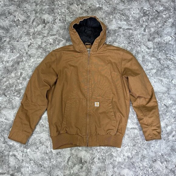 Carhartt Jacket Brown Size L Tall Made In Mexico 3M Hood Excellent Condition - Picture 1 of 8